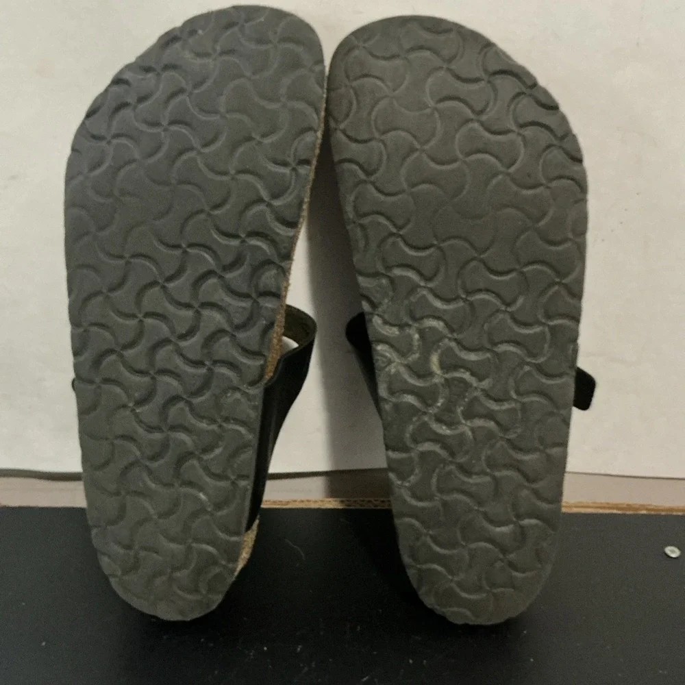 Birkenstock Gizeh Birko Flor Black Thong Sandals Mens 9 EU 42